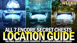 All 7 quotEncorequot Secret Chests Location Guide Exotic Catalysts NES008 amp NES009 Destiny 2 [upl. by Nedmac6]