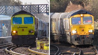 Class 59  66  59204  66798  Freightliner  GBRF  Yalding  Maidstone Barracks  26124 [upl. by Monney]