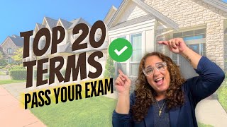 Ace Your Real Estate Exam Top 20 Terms for 100 Success [upl. by Borszcz]