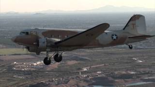 C47  DC3 quotOld 30quot Test Flight In Color [upl. by Ecirtaeb]