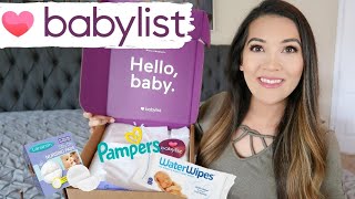 Babylist Hello Baby Registry Box Unboxing  babylist diaper box amp bottle box unboxing [upl. by Ocirne951]