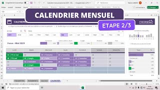 Créer un calendrier mensuel  Episode 23  Tuto Excel [upl. by Anaiv179]