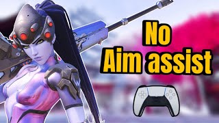 Playing Widowmaker with NO AIM ASSIST on CONSOLE Is it possible  Overwatch 2 [upl. by Anertak759]