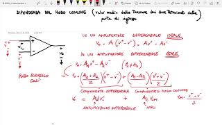 Amplificatore differenziale e non idealità dell AO  Lezione  Elettronica 2019 [upl. by Ailyt133]