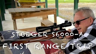 Stoeger S6000A 22 caliber underlever springer air rifle first range trip 25 yard groups [upl. by Kirby]