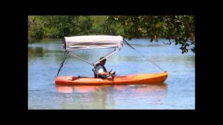 Kayak With 2Bow Bimini Top Shade Installed [upl. by Nena]