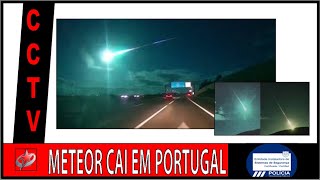 METEORO Cai em PORTUGAL visto clarão por imagens CCTV vídeo vigilância da SOLUTIONSEG Meteor Fall [upl. by Nollaf]