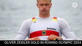 Oliver zeidler gold  Oliver zeidler rowing Olympic 2024  Rowing Olympic 2024 [upl. by Repohtsirhc]