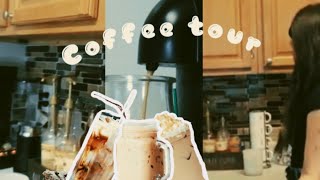 COFFEE BAR TOUR  my fav iced coffee recipe [upl. by Lebiralc]