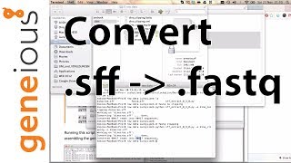 Converting your 454 raw data sff  to fastq files  clipping Mitogenome Tutorial 22a [upl. by Mot]