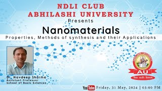 Nanomaterials Properties Methods of synthesis and their Applications [upl. by Ogawa]