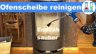 Ofenscheibe von innen reinigen ohne Chemie So bekommt ihr die Glasscheibe vom Kamin Ofen sauber [upl. by Cacka104]