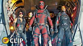 XForce Skydiving  Brad Pitt Cameo Scene  Deadpool 2 2018 Movie Clip HD 4K [upl. by Dayna]