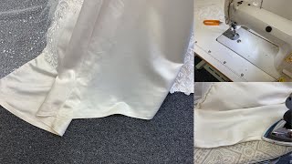 How to hem a wedding dress using stitch witchery [upl. by Onek]