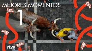 MEJORES MOMENTOS del primer encierro de San Fermín 2022  Toros de Joaquín Núñez del Cuvillo [upl. by Konstanze]