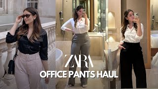 ZARA Office Pants Haul  Formal Pants amp Trousers You Must Have  Sana Grover [upl. by Asenab]