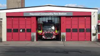 Heywood Pump Turnout Greater Manchester Fire And Rescue Service [upl. by Samp]