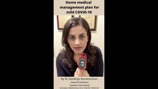 Home Medical Management Plan for Mild Covid19 by Dr Sandhya Ramanathan [upl. by Jeanie]