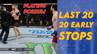 20 Seconds of 20 FAMOUSLY EARLY STOPPAGES from UFCMMA [upl. by Septima]