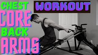 Chest Core Back Arm Workout using a Weider Ultimate Body Works [upl. by Dacie]