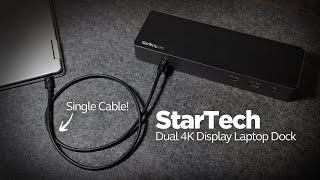 StarTech Dual 4K Display Laptop Dock  96W TB3 USBC TB3CDK2DH [upl. by Htebaile]