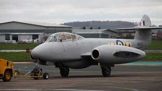 Gloster Meteor lifted from Imjin Barracks by Chinook helicopter [upl. by Houston]