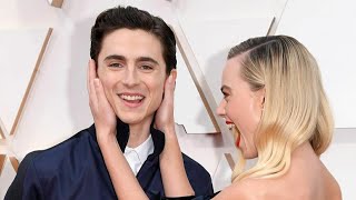 Timothée Chalamet photobombs Margot Robbie  Oscars 2020 [upl. by Balfore]