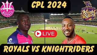 CPL 2024 Match Barbados Royals vs Trinbago Knightiriders Live WatchAlong [upl. by Llenal]