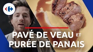 Pavé de veau et purée de Panais  1 2 3 Frais Partez   Les recettes Carrefour [upl. by Dallas222]