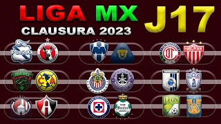 FECHAS HORARIOS Y CANALES PARA LA JORNADA 17 DE LA LIGA MX CLAUSURA 2023 [upl. by Leuqram]