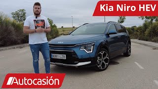 Kia NIRO híbrido 2023 Prueba  Test  Review en español  Autocasión [upl. by Nemad328]