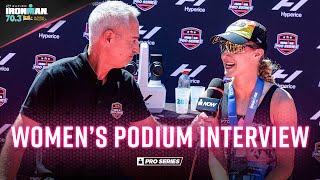 Womens Podium Interview  Zafiro IRONMAN 703 AlcúdiaMallorca [upl. by Teerprah42]