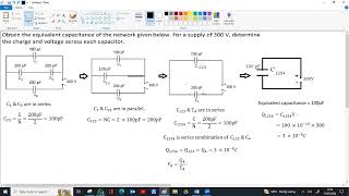 COMBINATION OF CAPACITORS EFFECTIVE CAPACITANCE VOLTGAE AND CHARGE ACROSS EACH CAPACITOR [upl. by Llerryt]