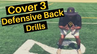 Cover 3 Defensive Back Drills [upl. by Elias152]