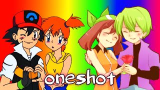 Pokeshipping day special oneshot in english ash misty may drew contestshipping [upl. by Idok]