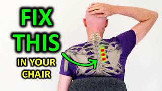 Fix Rhomboid Pain In Your Chair 4 Shoulder Blade Pain Exercises [upl. by Toh]