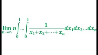 Limit as n→∞ of integral over 01ⁿ of nx₁  x₂    xₙ⁻¹ [upl. by Downing]