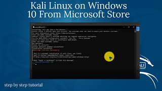 Install kali Linux on windows 10 from Microsoft store [upl. by Yellac571]