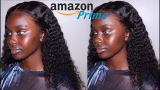 Affordable Curly Lace Frontal Wigs  Amazon Prime Jessica Hair Lace Wig Review [upl. by Yroj504]