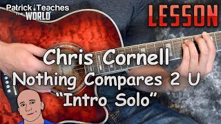 Chris CornellNothing Compares 2 UIntro SoloGuitar LessonTutorialHow to PlayTabs [upl. by Dovev384]