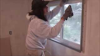 Drywall TechniqueHow to Create Trimless Windows [upl. by Valencia498]