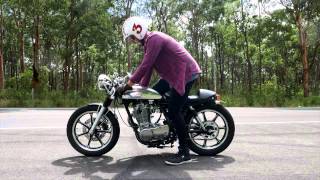 Yamaha SR400 Café Racer Custom  2015 model review [upl. by Marduk]