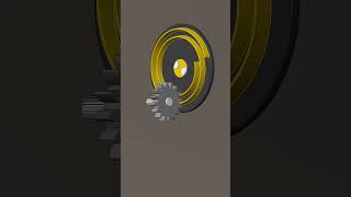 Archimedean Spiral Gear and Spur Gear Mechanism Mechanical Movement Part 112 mechanism animation [upl. by Nelak491]