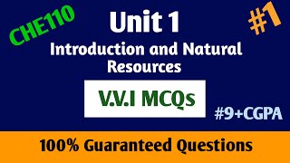 Unit 1  Natural Resources  CHE110  MCQs  LPU [upl. by Robby]