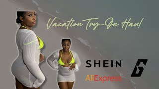 Vacation Mini TryOn Haul  Thick Curvy  SHEIN GSUWOO  ALIEXPRESS [upl. by Atteynod]