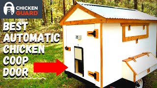 1 BEST Locking Fully Automatic Chicken Coop Door  Unboxing  INSTALLATION  Review ChickenGuard [upl. by Imorej]