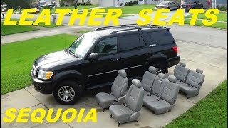 TOYOTA SEQUOIA LEATHER SEAT REPLACEMENT NICE UPGRADE [upl. by Ambrosia216]