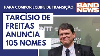 Tarcísio de Freitas anuncia nomes da equipe de transição [upl. by Alyac]