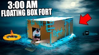 300 AM FLOATING BOX FORT CHALLENGE 😱 EXTREMELY SCARY [upl. by Enyawad]