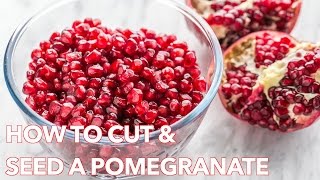 Best Way To Cut amp Seed a Pomegranate  Natashas Kitchen [upl. by Mckenna826]